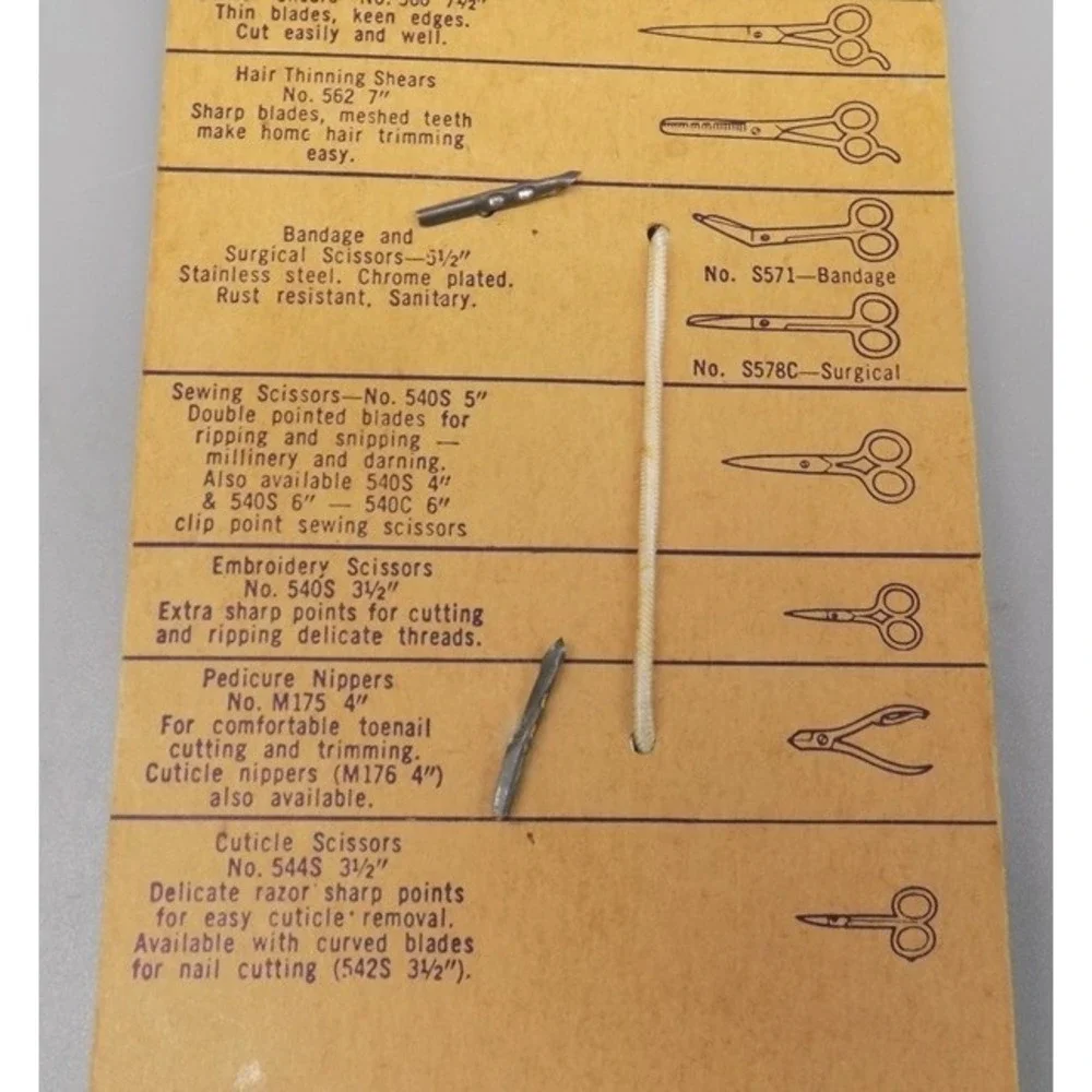 Vintage New Monarch Hair Thinning Shears Hot Dropped Forged Steel On Card NOS